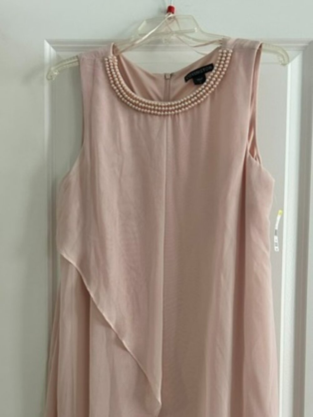 NWT Women's Covington Pink Pearl Neckline Dress, Size 10